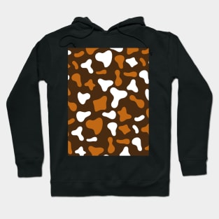 Choco Caramel White Dairy Cow Print Pattern Hoodie